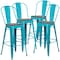 Flash Furniture Teal Metal Barstool, 30", PK4 4-ET-3534-30-CB-WD-GG - alternate 2